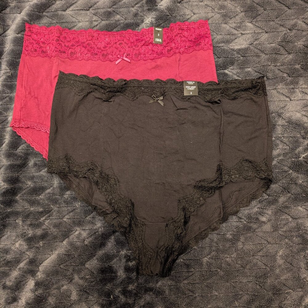 2 pairs - Torrid high-waist cotton panties - NWT